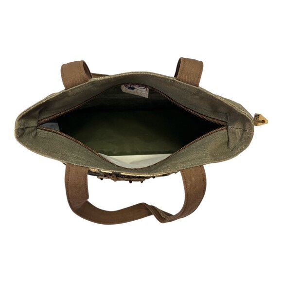 Paul Brent Tropical Canvas Tote Bag – Missing Zipper Pull – Palm Trees, Sailboat - Picture 5 of 5